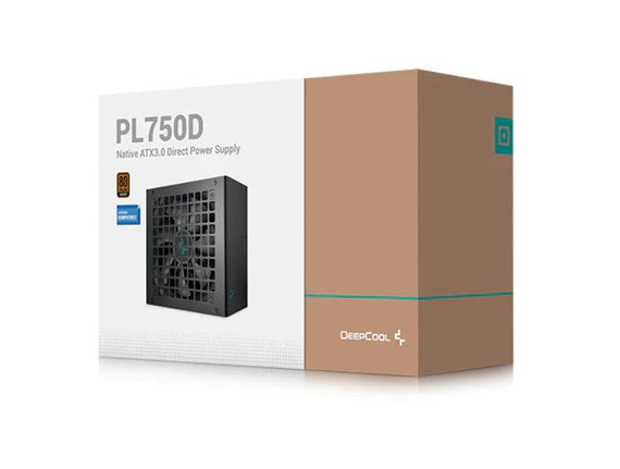 DeepCool PL750D 750W 80+ Bronze Certified Non-Modular ATX Power Supply(Direct Cable), 120mm Fan, DC to DC, ATX3.1, 100,000 MTBF, 85% Efficiency - Leader Electronics