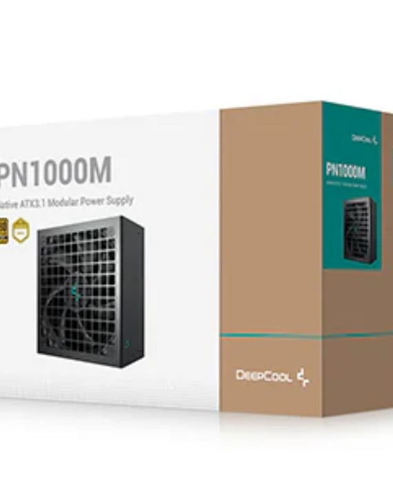 DeepCool PN1000M Gamer Storm 80+ Gold Black Fully Modular Power Supply, 135mm FDB Fan, Japanese Bulk Capacitor, ATX3.1, 12V-2x6 PCIe 5.1 Cable - Leader Electronics