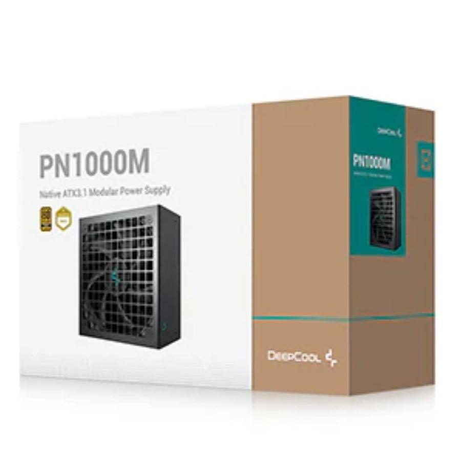 DeepCool PN1000M Gamer Storm 80+ Gold Black Fully Modular Power Supply, 135mm FDB Fan, Japanese Bulk Capacitor, ATX3.1, 12V-2x6 PCIe 5.1 Cable - Leader Electronics