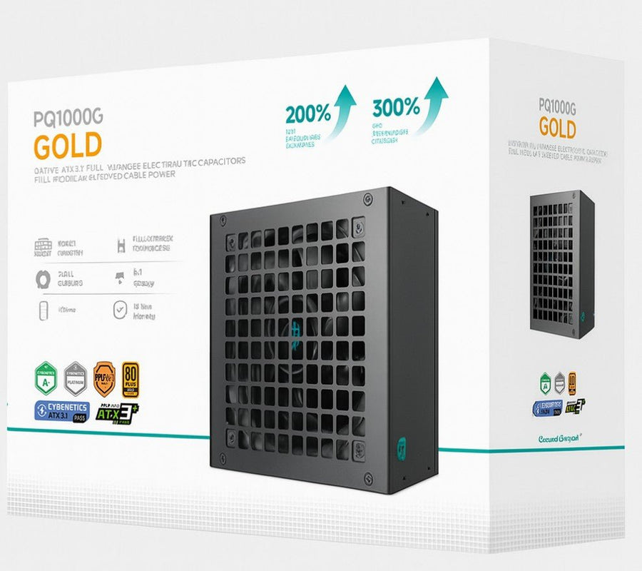 DeepCool PQ1000G 1000W Gamer Storm 80+ Gold/Cybenetics Fully Modular ATX Power Supply 120mm Fan, Japanese Capacitors, DC to DC, ATX12V V3.1, - Leader Electronics