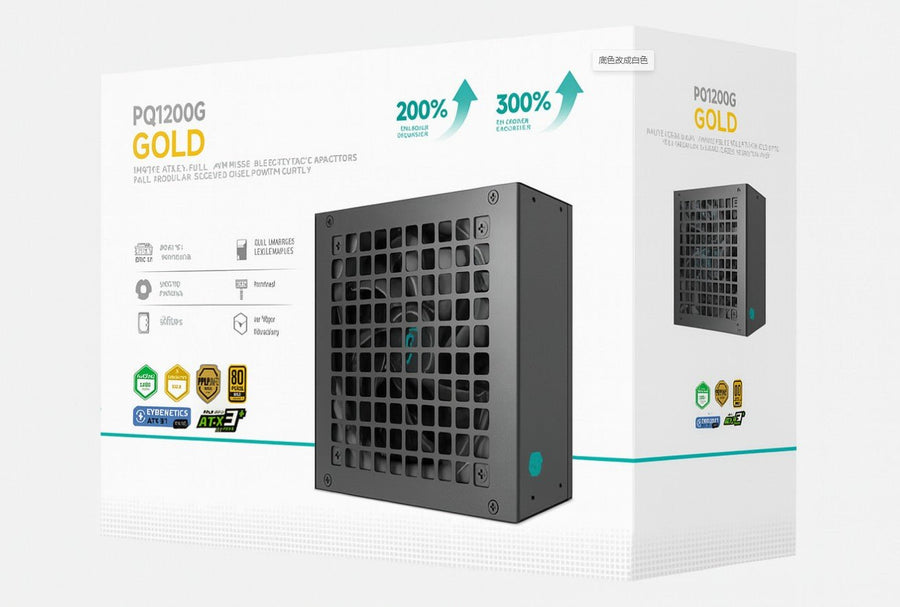 DeepCool PQ1200G 1200W Gamer Storm 80+ Gold/Cybenetics Fully Modular ATX Power Supply 120mm Fan, Japanese Capacitors, DC to DC, ATX12V V3.1, - Leader Electronics