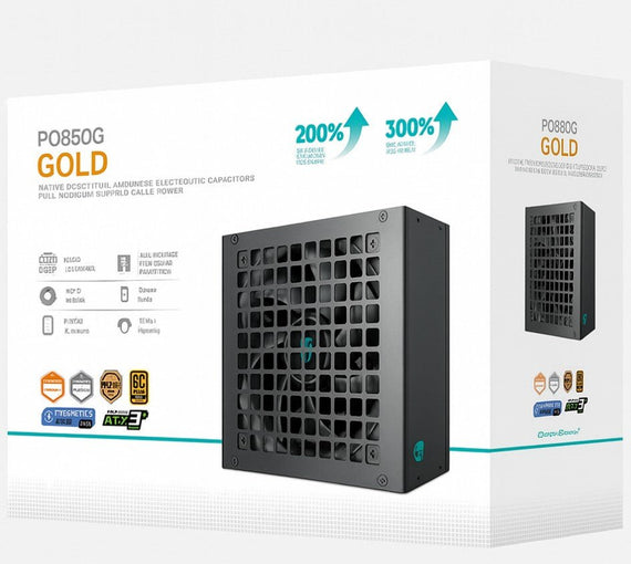 DeepCool PQ850G 850W Gamer Storm 80+ Gold/Cybenetics Fully Modular ATX Power Supply 120mm Fan, Japanese Capacitors, DC to DC, ATX12V V3.1, - Leader Electronics