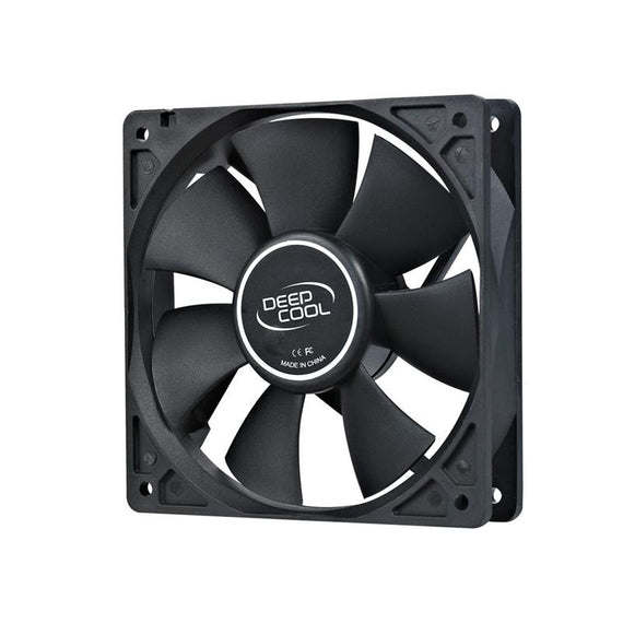 DeepCool XFAN 120 120mm Hydro Bearing Case Fan 3 Pin / Molex Connector, Black Stealth Appearance, Ideal for System Builds, Low RPM 26dB LS - Leader Electronics