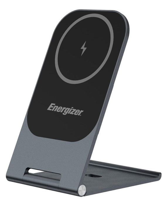 Energizer Foldable Wireless Charging Pad - Black(WCP102), Lightweight, High Quality, Portable, Ultra Thin, Fast Charging, Compatible with MagSafe - Leader Electronics
