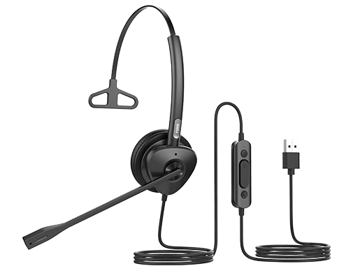 Fanvil HT301-U USB Mono Headset - OverThe Head Design, Suit For Small Office, Home Office (SOHO) Or Call Center Staff - USB Connection EOS - Leader Electronics