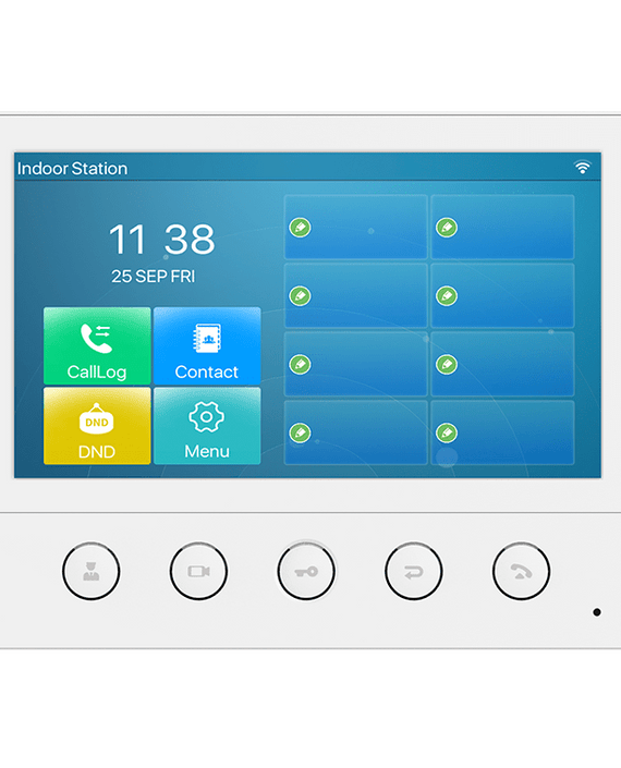 Fanvil i53W Indoor SIP Station, 6 SIP Lines, 5 Buttons, PoE, 7' Colour Touch Screen, Linux, ONVIF, 2Yr Warranty - Leader Electronics