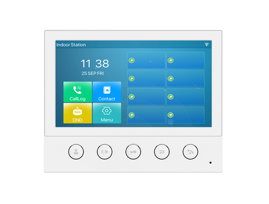 Fanvil i53W Indoor SIP Station, 6 SIP Lines, 5 Buttons, PoE, 7' Colour Touch Screen, Linux, ONVIF, 2Yr Warranty - Leader Electronics