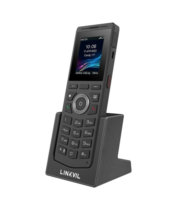 Fanvil Linkvil W610H IPCT Wireless Phone, Large Capacity Battery, HD voice and Noise Reduction, Built-in bluetooth 5.0 8 hours’ talk time or 160 hours - Leader Electronics