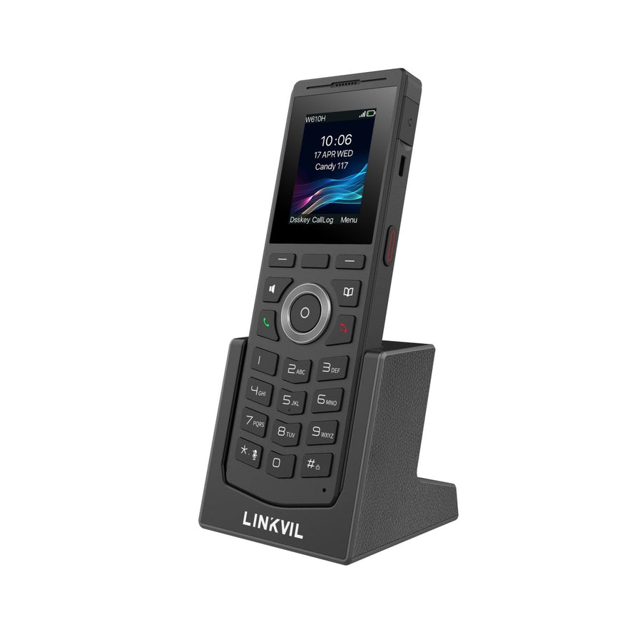 Fanvil Linkvil W610H IPCT Wireless Phone, Large Capacity Battery, HD voice and Noise Reduction, Built-in bluetooth 5.0 8 hours’ talk time or 160 hours - Leader Electronics
