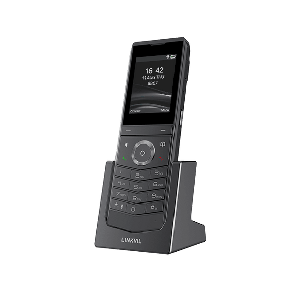 Fanvil Linkvil W611W Portable Wi-Fi Phone 2.4' Color Screen, Support Dual-band Wi-Fi, Up To 9 Hours Talk Time, Waterproof& Dustproof, - Leader Electronics