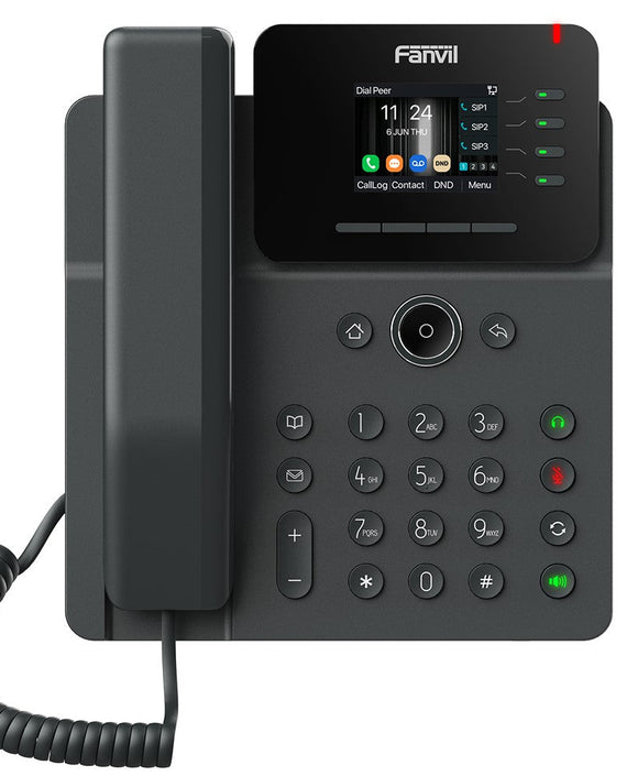 Fanvil V61W Prime Business Phone 2.4-inch color screen, HD audio, HAC, Wi-Fi. Bluetooth, PoE Support 6-way Audio conference, EHS - Leader Electronics