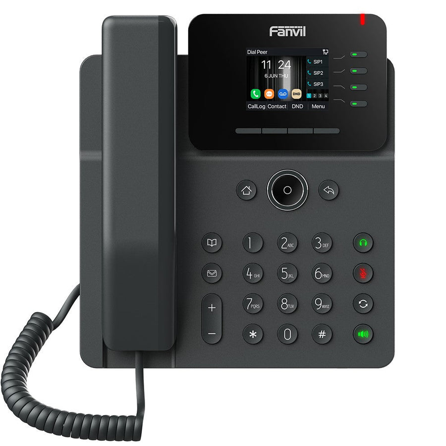 Fanvil V61W Prime Business Phone 2.4-inch color screen, HD audio, HAC, Wi-Fi. Bluetooth, PoE Support 6-way Audio conference, EHS - Leader Electronics