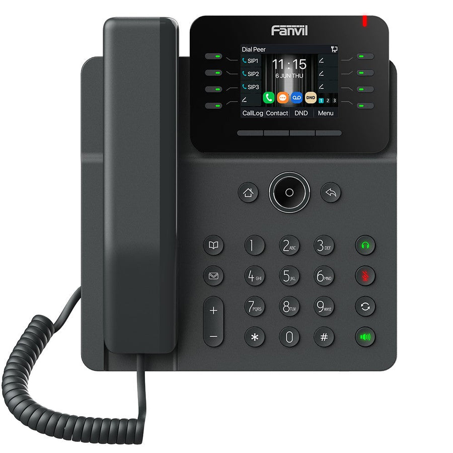 Fanvil V62W Prime Business Phone 2.8-inch color screen □√ Support audio codec G.722 and Opus, HD audio 6-way Audio conference Wi-Fi 6, Bluetooth - Leader Electronics