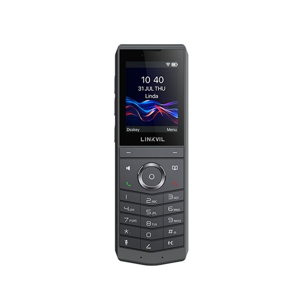 Fanvil W620W Portable Wi-Fi Phone, 2.4-inch HD LCD Screen,Video Preview, Programmable Keys,Type-C Port, Built-in Dual-band Wi-Fi 6, 240H Standby - Leader Electronics