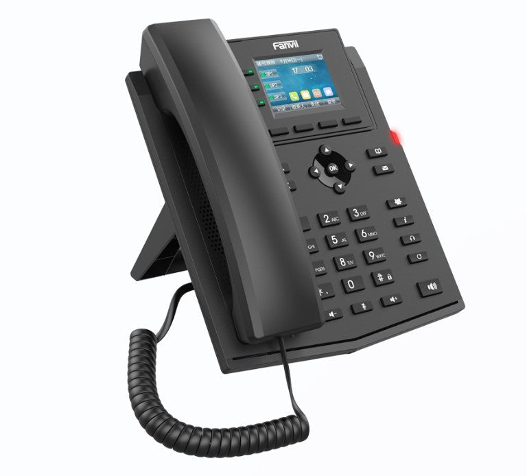 Fanvil X302-2 Wire IP Phone, 2.4-inch Color, RJ11 Interface and Supports 2-Wire Power, HD Voice, 6-Party Conferencing, 4 SIP Accounts - Leader Electronics