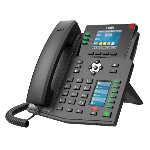 Fanvil X4U Enterprise IP Phone - 2.8' Colour Screen, 4 Lines, 30 x DSS Buttons, *SBC Ready, Dual Gigabit NIC - Leader Electronics