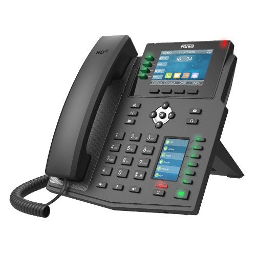 Fanvil X5U High End Enterprise IP Phone - 3.5' Colour Screen, 16 Lines, 40 x DSS Buttons, Dual Gigabit NIC,Bluetooth, *SBC Ready, 2 Years Warranty - Leader Electronics