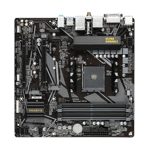 Gigabyte B550M DS3H AC AM4 Ryzen mATX Motherboard, 4x DDR4, 3x PCI-e, 2x M.2, 4x SATA III, RAID 0/1/10, 4x USB 3.2, 4x USB 2.0 - Leader Electronics