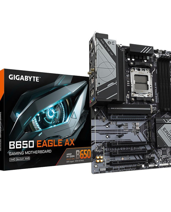 Gigabyte B650 EAGLE AX, AM5, 4 x DDR5 up to 256 GB, 1 x HDMI port, 4x PCI Express x16, 3x M.2. 4x USB 3.2 - Leader Electronics