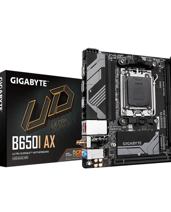 Gigabyte B650I AX Motherboard 2x DDR5~96GB,1x PCIe x16, 1x M.2, 2x SATA 6, 3x USB 3.2, 1x USB-C, 4x USB 2.0 - Leader Electronics