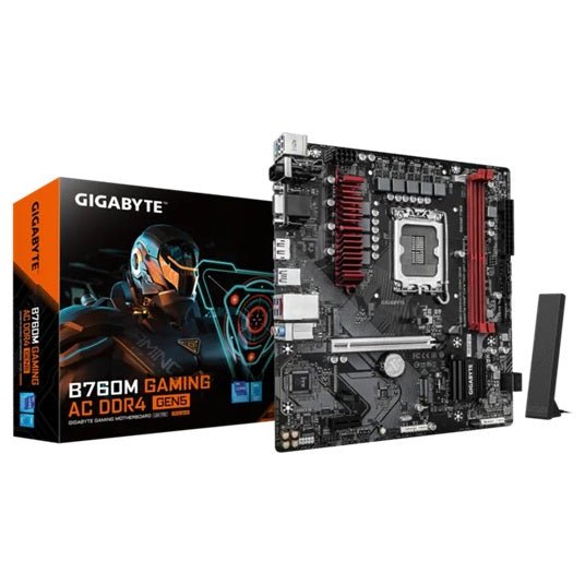 Gigabyte B760M GAMING AC DDR4 GEN5, Intel B760, LGA1700 12th–14th Gen, DDR4 64GB, PCIe 5.0 x16, Wi-Fi AC, 2.5GbE, M.2 PCIe 4.0 - Leader Electronics