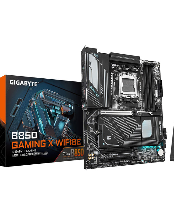 Gigabyte B850 GAMING X WIFI6E 1.0, AMD AM5, 4 x DDR5 up to 256 GB, 1 x HDMI, 3 x PCI Express x16, 3 x M.2, 4 x SATA, 9 x USB 3.2 - Leader Electronics