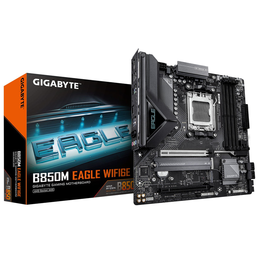 Gigabyte B850M EAGLE WF6E , AMD AM5, 4 x DDR5 up to 256 GB, 1 x HDMI, 1 x PCI Express x16, 2 x M.2, 4 x SATA, 1x USB 3.2 - Leader Electronics