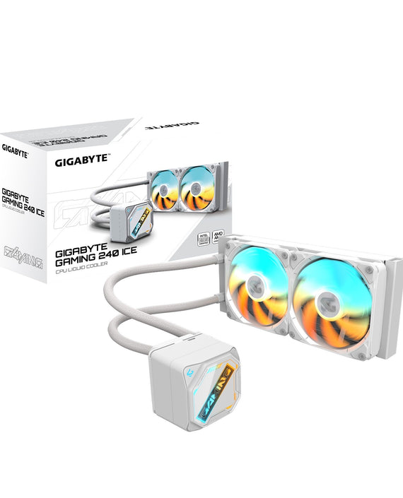 GIGABYTE GAMING 240 ICE all-in-one liquid cooler, Intel 1851 / 1700 / 115X / 1200, AMD AM5 / AM4, Color ICE - Leader Electronics