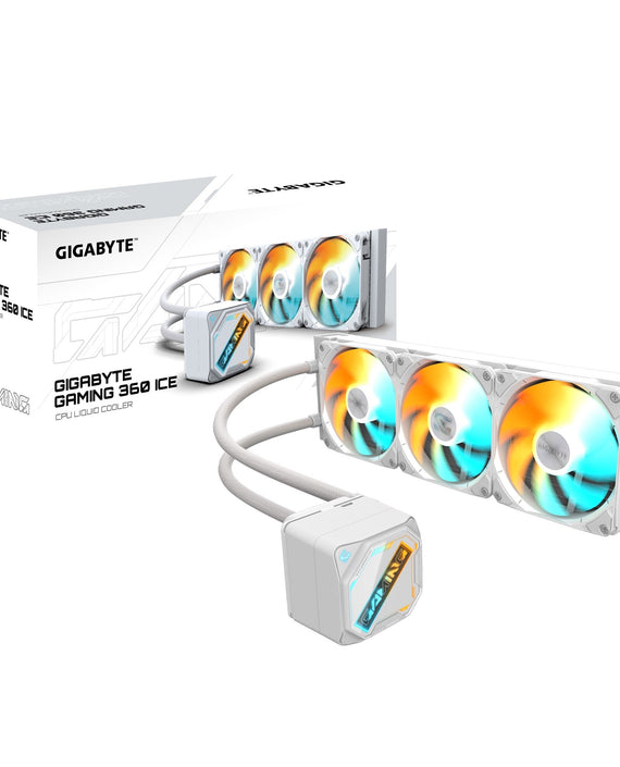 GIGABYTE GAMING 360 ICE all-in-one liquid cooler, Intel 1851 / 1700 / 115X / 1200, AMD AM5 / AM4, Color ICE - Leader Electronics