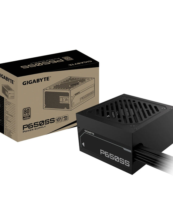 Gigabyte GP-P650SS 650W ATX PSU Power Supply 80+ Silver 120mm 12V >100K Hrs 50-60 Hz 650W 120mm Fan - Leader Electronics