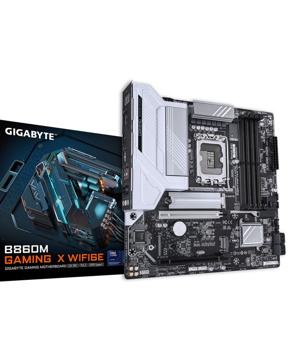 Gigabyte M/B B860M GAMING X WIFI6E 1.0, Intel ® B860, 4 x DDR5 up to 256 GB, 1x HDMI, 2 x PCI Express x16, 2 x M.2, 4 x SATA, 6x USB 3.2 - Leader Electronics