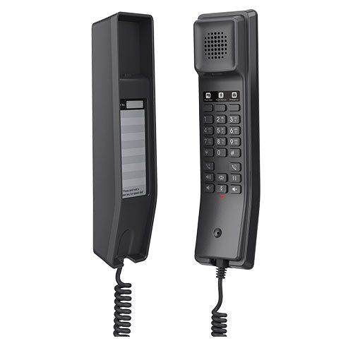 Grandstream GHP611 Hotel Phone, 2 Line IP Phone, 2 SIP Accounts, HD Audio, Powerable Over PoE, Black Colour, 1Yr Wty - Leader Electronics