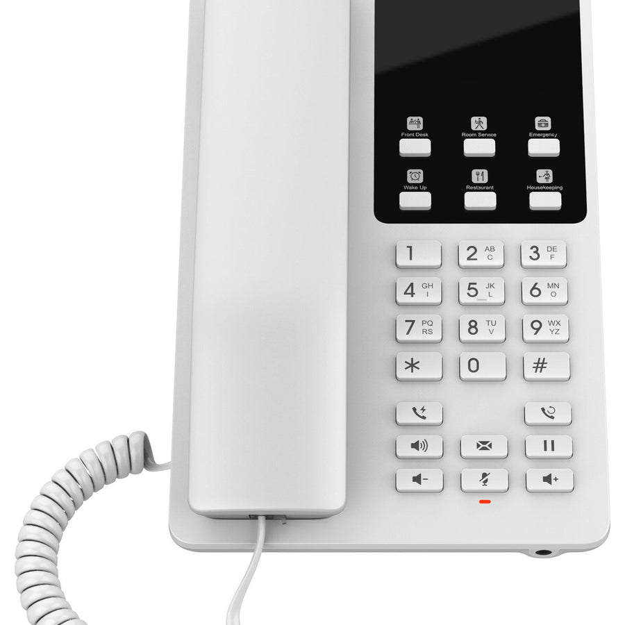 Grandstream GHP620W Hotel Phone, 2 Line IP Phone, 2 SIP Accounts, HD Audio, Built In Wi-Fi, White Colour, 1Yr Wty - Leader Electronics