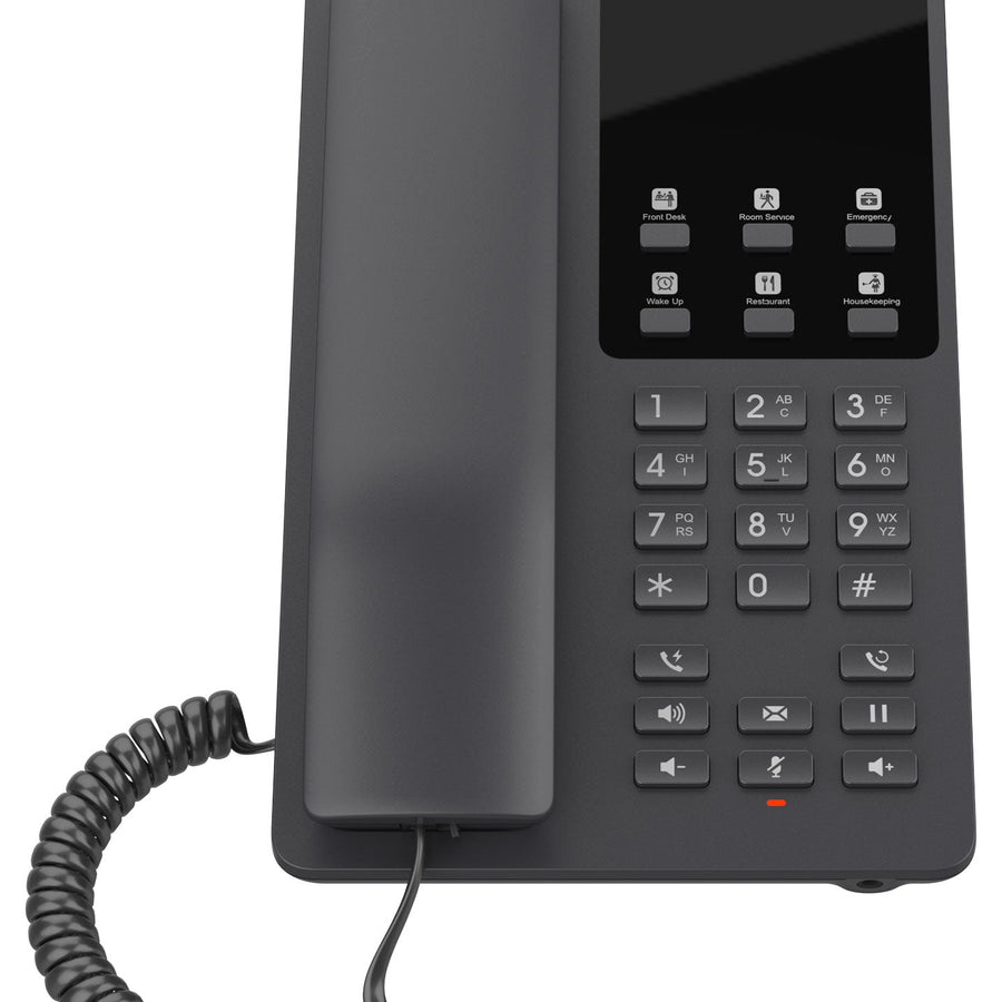 Grandstream GHP621W Desktop Hotel Phone, Built-in WiFi, Black, 2 SIP Accounts, 2 Lines, 3-way Audio Conferencing, Hearing Aid Compatibility (HAC) - Leader Electronics