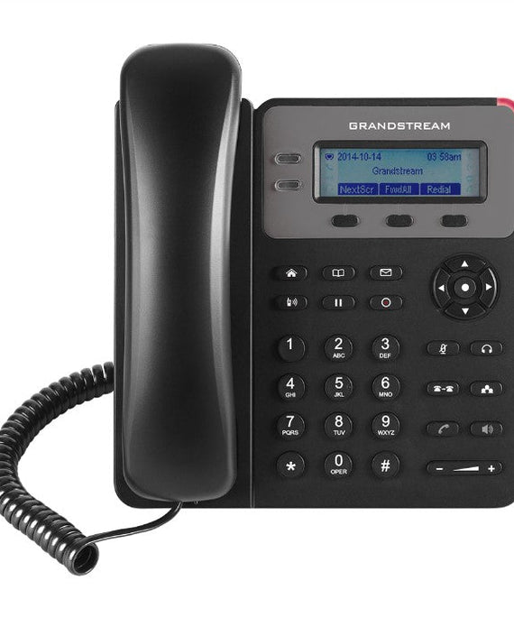 Grandstream GXP1610P 1 Line IP Phone, 1 SIP Account, PoE, no PSU, 2 Call Appearances, 3-Way Voice Conferencing, 132x48 2.95’’ LCD screen - Leader Electronics
