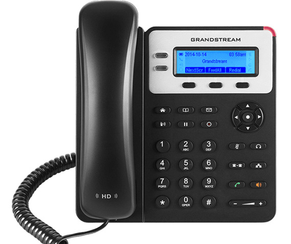 Grandstream GXP1625 2 Line IP Phone, 2 SIP Accounts, 132x48 Backlit Graphical LCD Display, HD Audio, Powerable Via PoE - Leader Electronics
