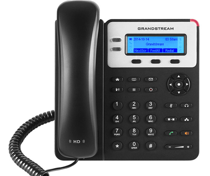 Grandstream GXP1625 2 Line IP Phone, 2 SIP Accounts, 132x48 Backlit Graphical LCD Display, HD Audio, Powerable Via PoE - Leader Electronics