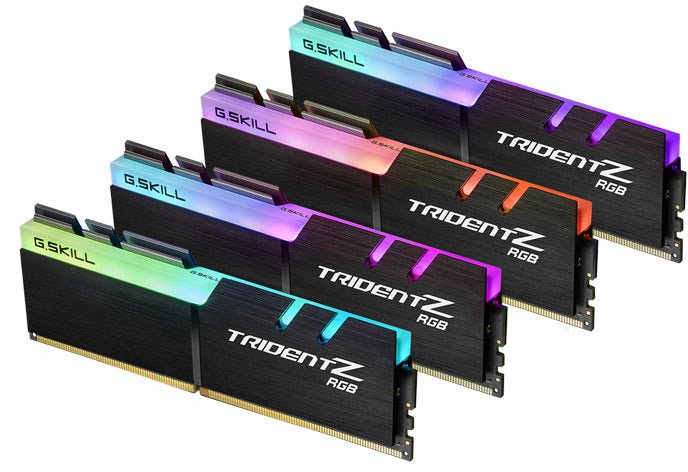 G.SKILL F4-3200C16Q-32GTZR 32GB (4 x 8GB)/ PC4-25600 / DDR4 3200 Mhz/ Timings 16-18-18-38/ Voltage 1.35V/ Trident Z RGB - Leader Electronics