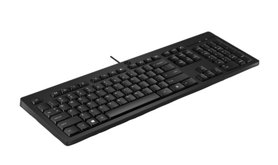 HP 125 Wired Keyboard - Compatible with Windows 10, Desktop PC, Laptop, Notebook USB Plug and Play Connectivity, Easy Cleaning 1YR WTY - Leader Electronics