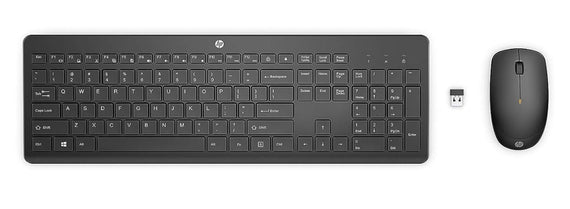 HP 230 USB Wireless Keyboard & Mouse Combo 2.4GHz 12 function keys Chiclet Comfortable Low Noise 1600DPI Mouse Light Weight Long Battery Life ~1Y4D0UT - Leader Electronics