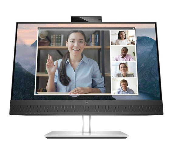 HP E24MV G4 23.8'/24' FHD Conferencing Monitor 1920x1080 16:9 5ms Height Adjustable Tilt Swivel Pivot Webcam Speakers 4xUSB Hub VGA DP HDMI VESA 3yrs - Leader Electronics