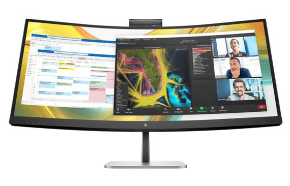 HP Series 5 Pro 34' WQHD 4K CURVED 21:9 3440x1440 100Hz Height Adjust VA LCD Tilt Swivel USB-C DP HDMI Speakers VESA Webcam 3yrs wty - Leader Electronics
