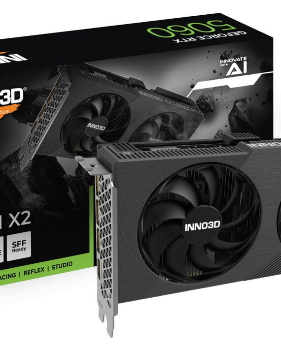 INNO3D nVidia GeForce RTX 5060 TWIN X2 8GB GDDR7 2497MHz Boost Clock, RAM 28Gbps, 3xDP, 1xHDMI 250x116x41mm - Leader Electronics
