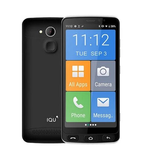 IQU SmartEasy Q50 4G 16GB - Black (SMARTEASYQ50BLACK)*AU STOCK*, 5.5', IPS FW+, 2GB/16GB, 8MP/5MP,Single SIM, 2400mAh, 1 Year Warranty - Leader Electronics