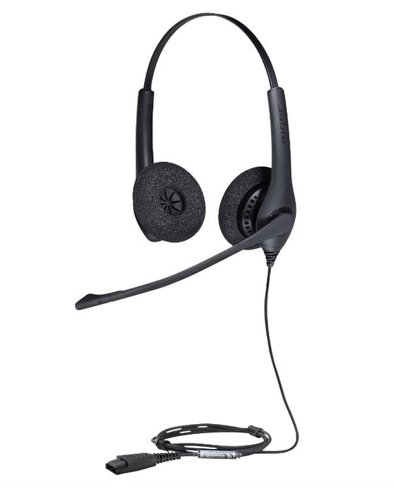Jabra Biz 1500 Duo USB-A Corded Headset, Professional. Affordable, Durable, Noise-Cancelling, HD Voice, All-Day Comfort, Plug & Play - Leader Electronics