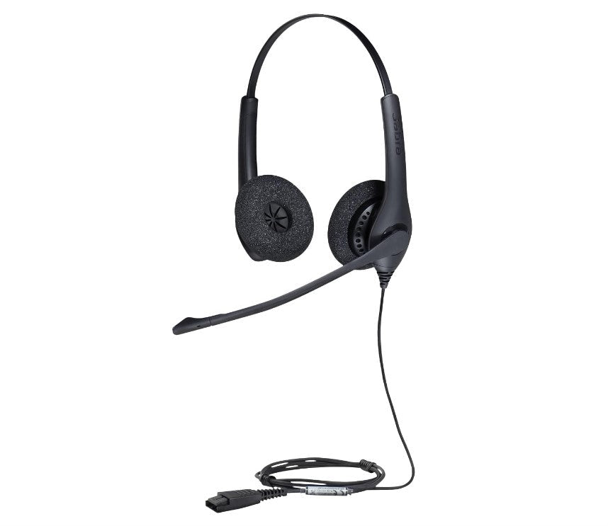 Jabra Biz 1500 Duo USB-A Corded Headset, Professional. Affordable, Durable, Noise-Cancelling, HD Voice, All-Day Comfort, Plug & Play - Leader Electronics