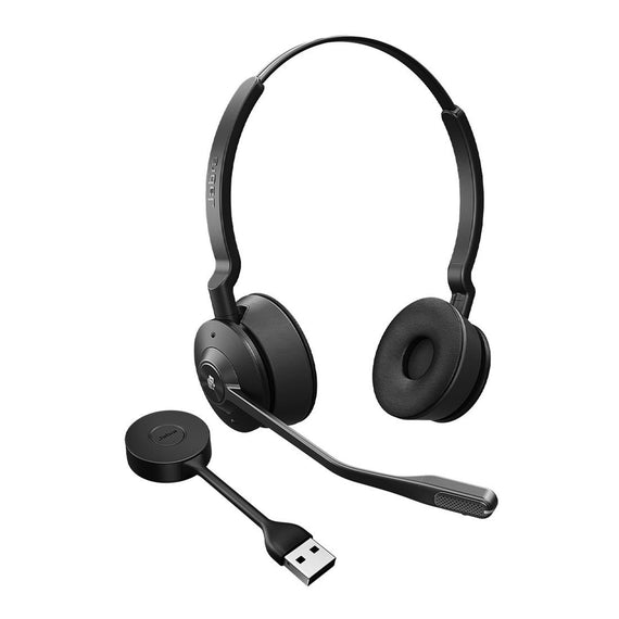 Jabra Engage 55 SE, Stereo, Link400a, MS DECT Headset, 150m Wireless Range, Noise Cancelling, Flexible, Portable, Durable, Lightweight, Busylight - Leader Electronics