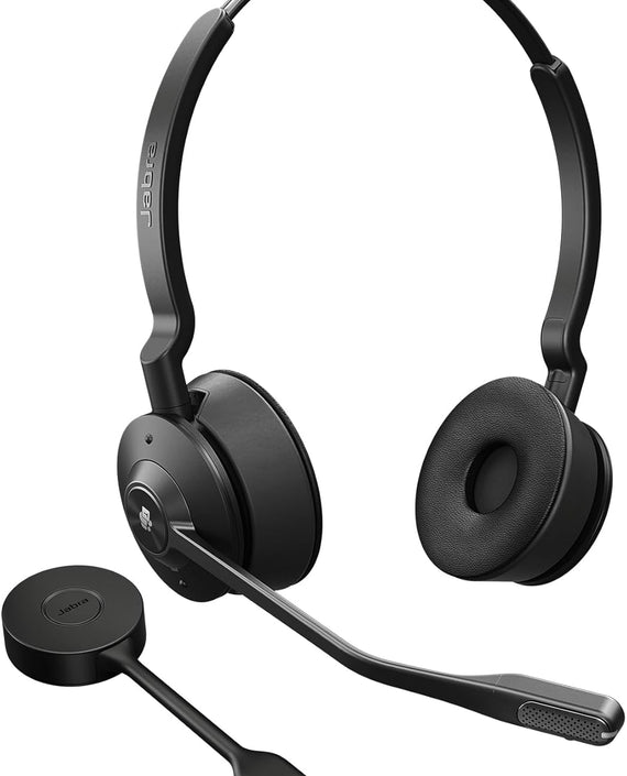 Jabra Engage 55 SE, Stereo, Link400c, UC DECT Headset, 150m Wireless Range, Noise Cancelling, Flexible, Portable, Durable, Lightweight, Busylight - Leader Electronics
