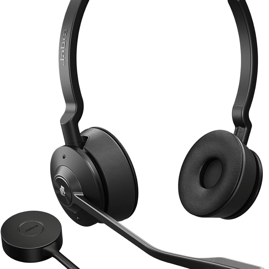 Jabra Engage 55 SE, Stereo, Link400c, UC DECT Headset, 150m Wireless Range, Noise Cancelling, Flexible, Portable, Durable, Lightweight, Busylight - Leader Electronics