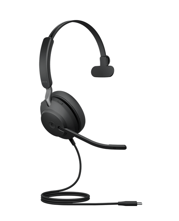 Jabra Evolve2 40 SE Wired USB-C MS Mono Headset, 360° BusyLight, Noise Isolationg Ear Cushions, 2Yr Warranty, Plug-and-play - Leader Electronics